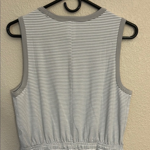 Striped Gray Mini Dress - Picture 5 of 9